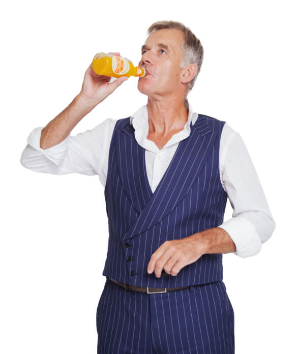 Eldon Robson sipping Fentimans drinks